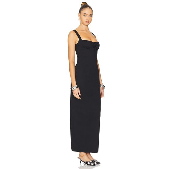 LIONESS Hot Nights Maxi Dress in Onyx black - Picture 2 of 5